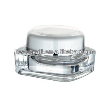 15g 30g 50g 75g 125g square transparent acrylic cream jar